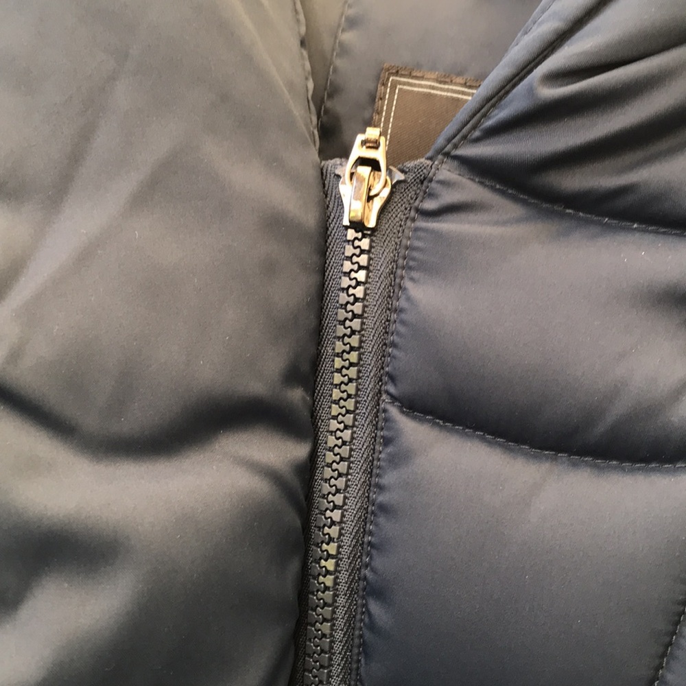 NEW Down Winter coat by Weather Proof( Large)blue -grey with hood - Picture 7 of 10